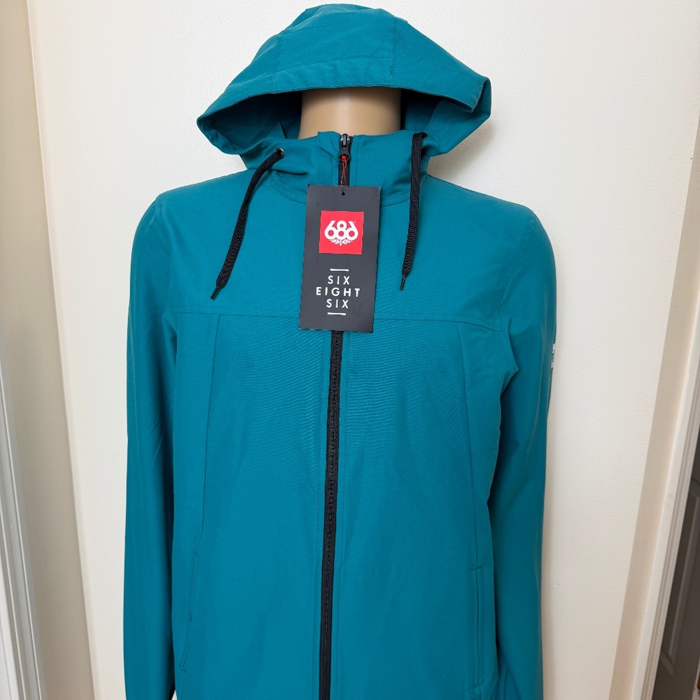 $110 686 Unix Windbreaker Nylon Jacket Deep Lake YKK Zip  Size Medium M